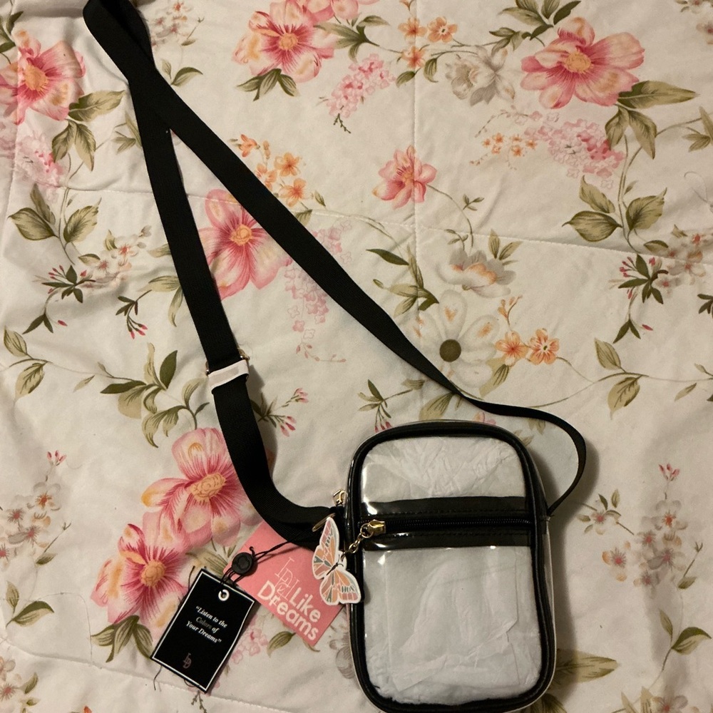 Black and clear Crossbody Bag
